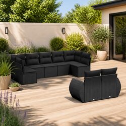 Friendly 9-Piece Garden Sofa Set for Outdoor Fun