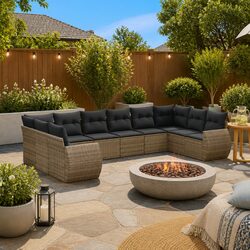 Create Your Perfect Outdoor Space with 10 Piece Sofa Set