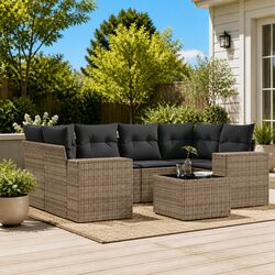 Friendly 7 Piece Grey Garden Sofa Set for Your Outdoor Space