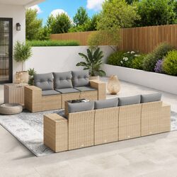 Your 8-Piece Outdoor Sofa Set in Beige - Practical Comfort
