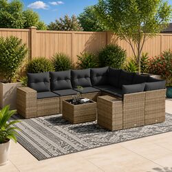 Friendly 9-Piece Garden Sofa Set with Storage