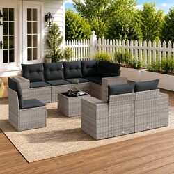 Create Your Cozy Outdoor Retreat with 9 Piece Sofa Set