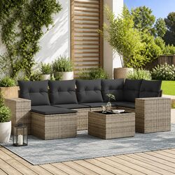 Your Friendly 7 Piece Garden Sofa Set for Outdoors