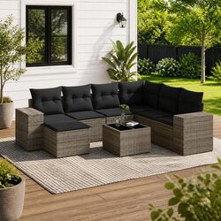 Friendly 8 Piece Garden Sofa Set with Storage