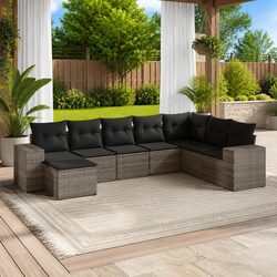 Your Ideal 8 Piece Garden Sofa Set in Grey Poly Rattan