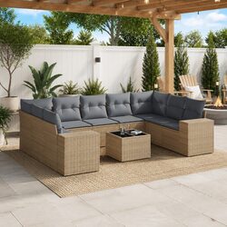 Comfortable 10-Piece Outdoor Sofa Set for You and Friends
