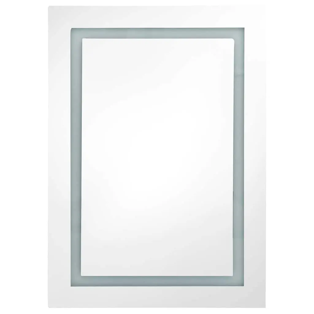 Vanity Cabinet with Integrated LED Light Anthracite 50x13x70cm