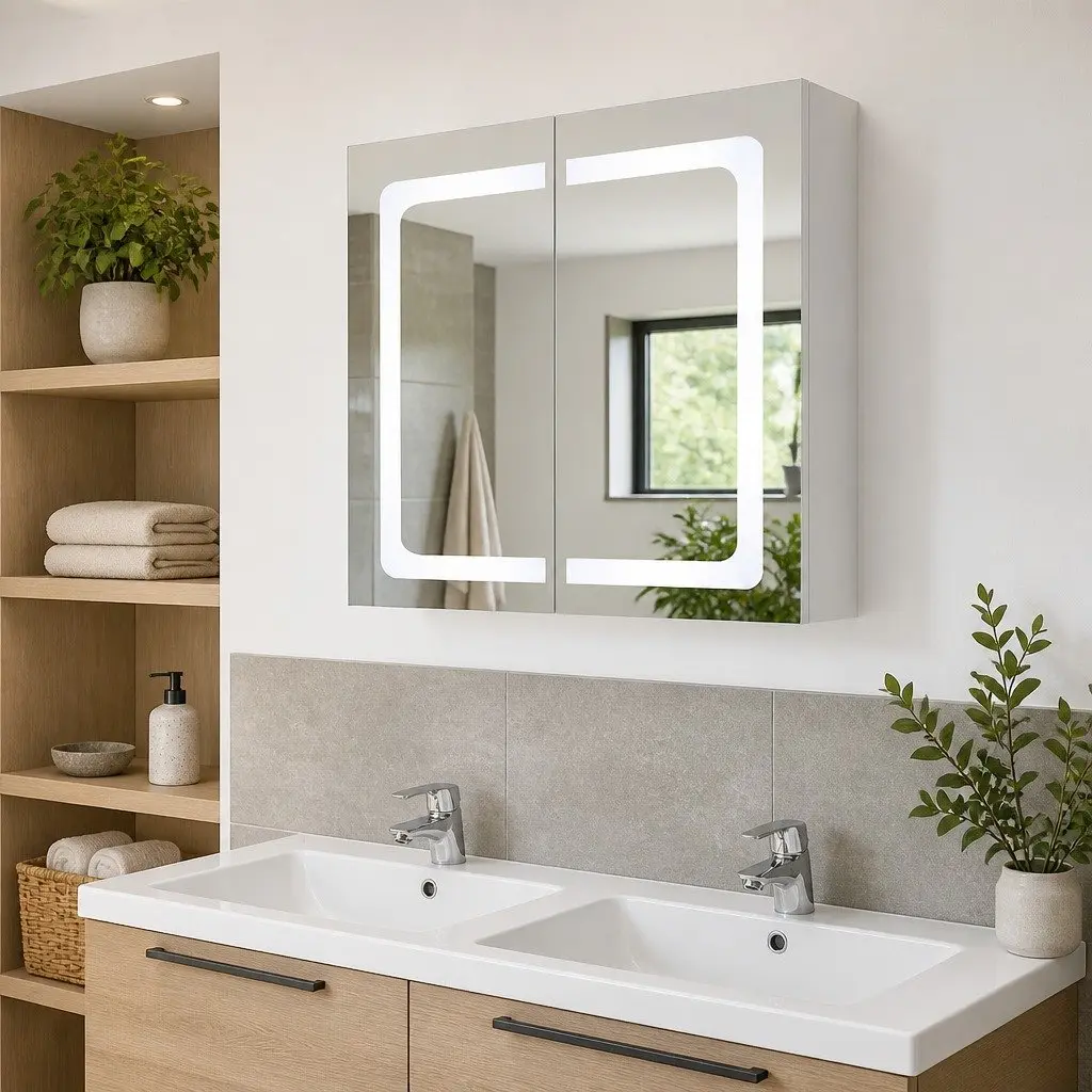 Bathroom Vanity Mirror Cabinet with LED Lights