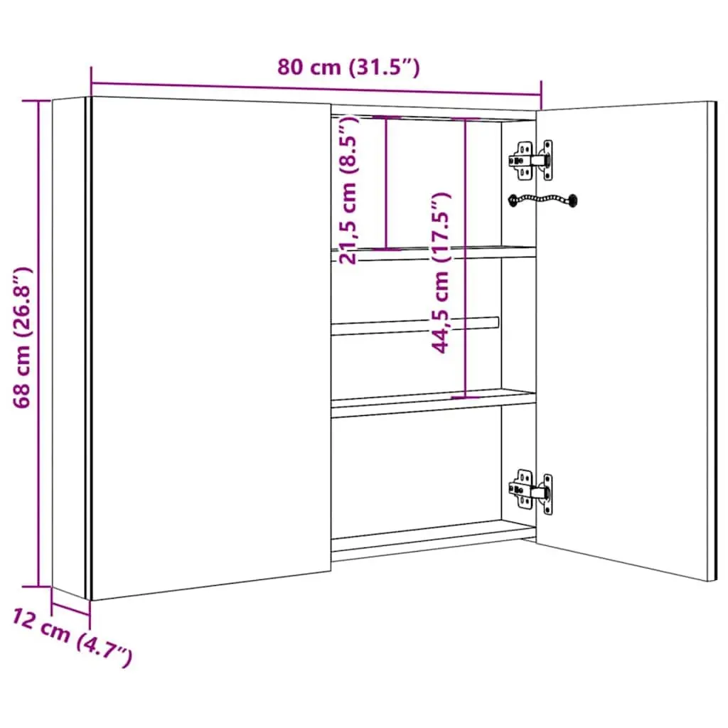 Bathroom Vanity Mirror Cabinet with LED Lights