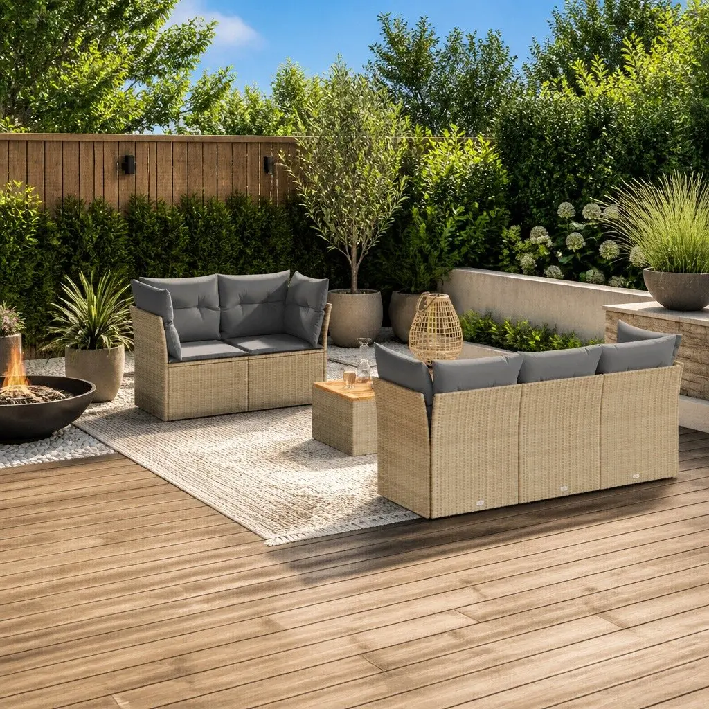 6 Piece Garden Sofa Set