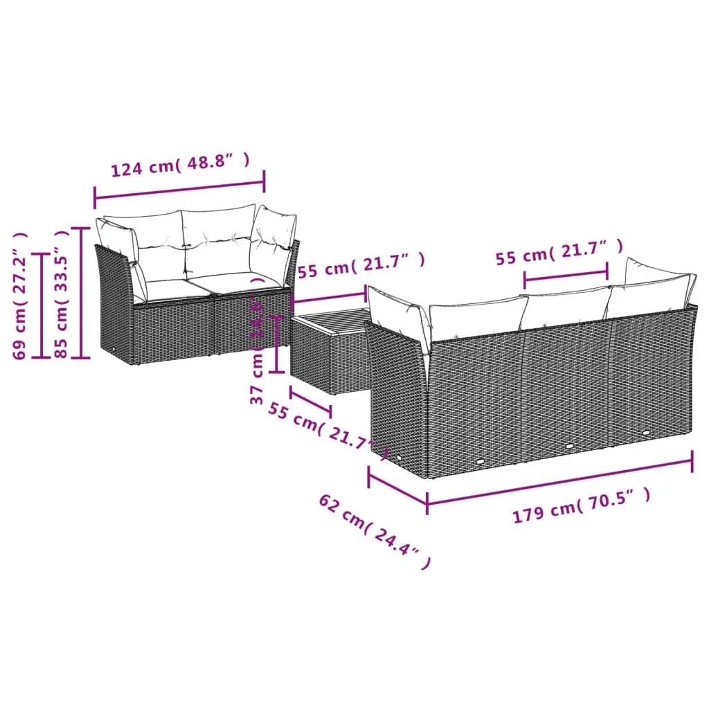 6-Piece Garden Sofa Set