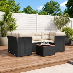 Friendly 7 Piece Garden Sofa Set for Relaxation