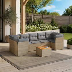 Friendly 8-Piece Garden Sofa Set for Outdoor Enjoyment