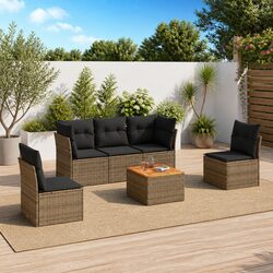 Your New 6-Piece Outdoor Grey Sofa Set Awaits