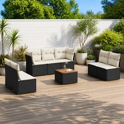 Friendly and Practical 8-Piece Garden Sofa Set