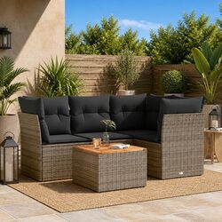 Friendly 5 Piece Garden Sofa Set in Grey