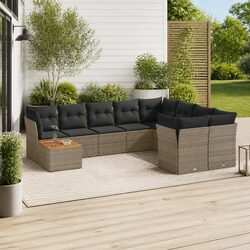 Friendly 10 Piece Grey Outdoor Garden Sofa Set with Storage