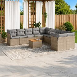 A Friendly 11-Piece Garden Sofa Set for Your Outdoor Enjoyment