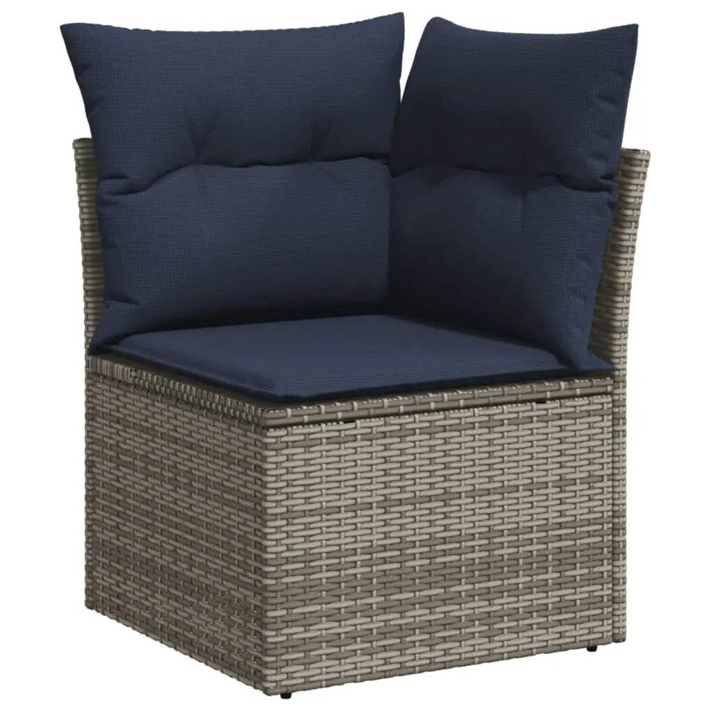 Garden Sofa Set 13 Piece Outdoor Furniture Grey Poly Rattan Patio Seating