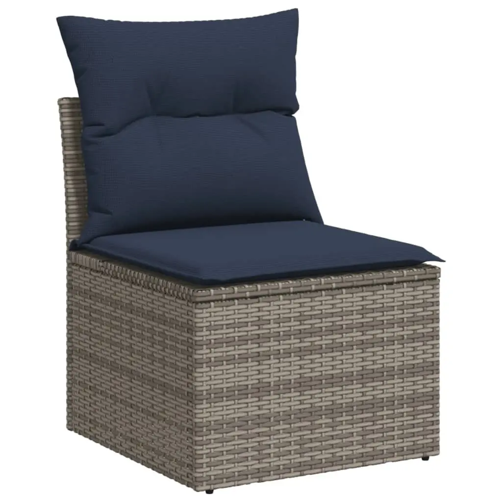 Garden Sofa Set 13 Piece Outdoor Furniture Grey Poly Rattan Patio Seating