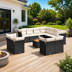 Your New 12 Piece Modular Outdoor Sofa Set Awaits