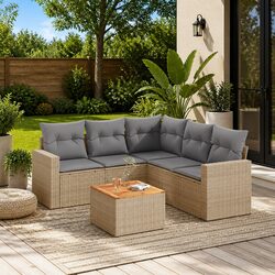 Your Ideal 6-Piece Garden Sofa Set in Beige
