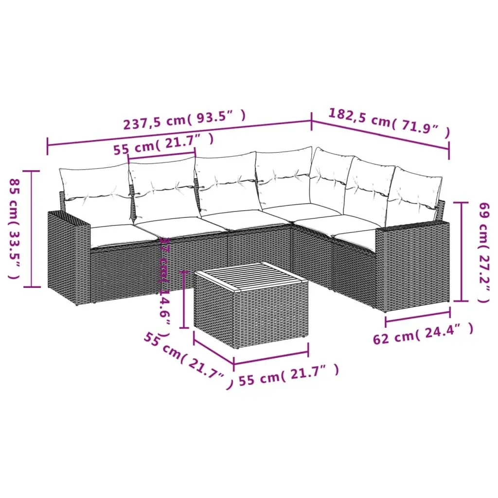 7 Piece Sofa Set