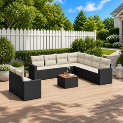 Friendly 10 Piece Garden Sofa Set for Relaxing Outdoors