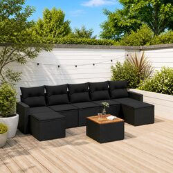 Your Ideal 8-Piece Black Garden Sofa Set Awaits