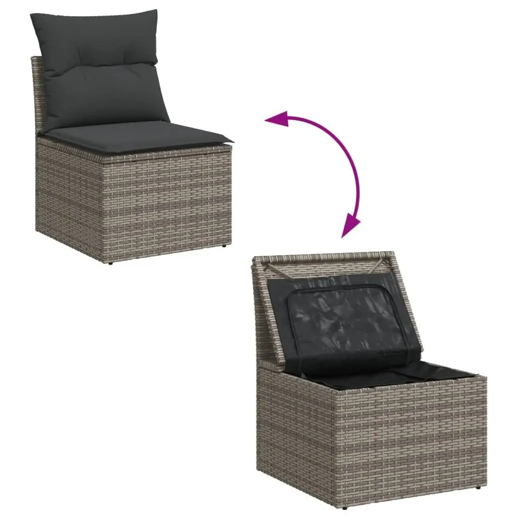 10 Piece Outdoor Sofa Set in Grey