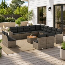 Your New 14 Piece Grey Garden Sofa Set Awaits!