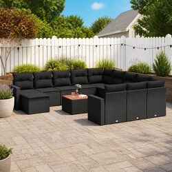 Your New 13 Piece Garden Sofa Set Awaits - Black