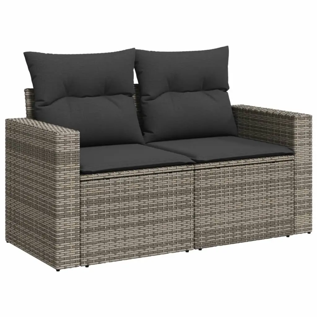 Garden Sofa Set 13 Piece Outdoor Furniture Grey Poly Rattan Modular Patio Lounge