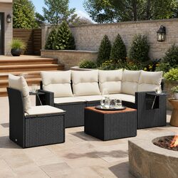 Your Perfect 6 Piece Black Garden Sofa Set for Outdoors