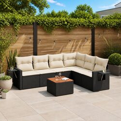 Your Perfect 7-Piece Black Sofa Set for Outdoors