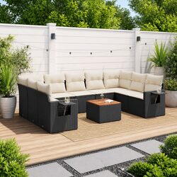 Your Friendly 10-Piece Garden Sofa Set for Outdoor Fun