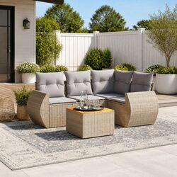 Your Ideal Outdoor Sofa Set: 5-Piece with Cushions