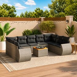Create Your Ideal Outdoor Space with 10-Piece Sofa Set