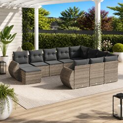 Your Ideal 11-Piece Grey Garden Sofa Set Awaits