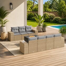 Discover Your Perfect Outdoor Sofa Set - 8 Pieces