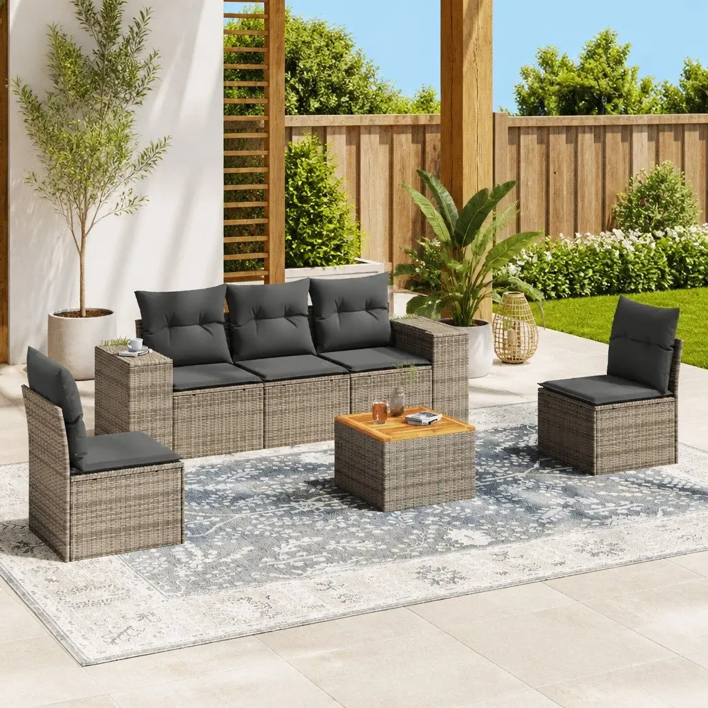 6 Piece Garden Sofa Set