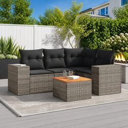 Comfortable and Stylish 5 Piece Garden Sofa Set with Storage