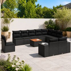Friendly and Flexible 11-Piece Garden Sofa Set for You