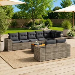 Friendly 9 Piece Garden Sofa Set for Your Outdoors