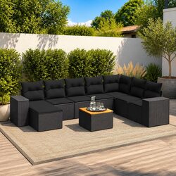 Make Your Outdoor Area Cozy with a 9 Piece Sofa Set