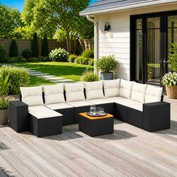 Your New Favorite 9 Piece Garden Sofa Set Awaits