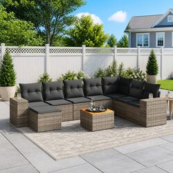 Your Friendly 9 Piece Outdoor Sofa Set Awaits