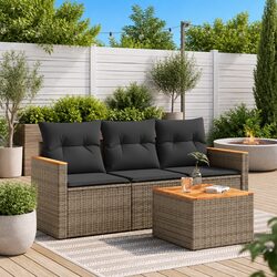 Your New 4-Piece Grey Garden Sofa Set Awaits You