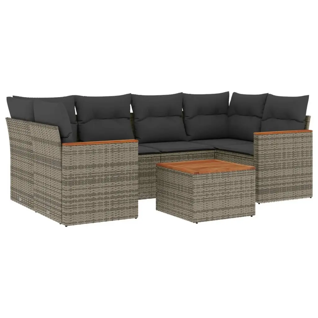 7-Piece Grey Sofa Set