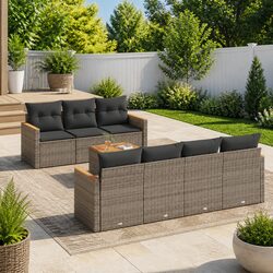 Inviting 8 Piece Grey Outdoor Sofa Set for You